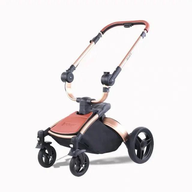 MildlyMama - 3 - in - 1 Baby Stroller Travel System with 360° Rotating Seat and Adjustable Handlebar – Compact, PU Leather, Easy Clean Strollers & Accessories