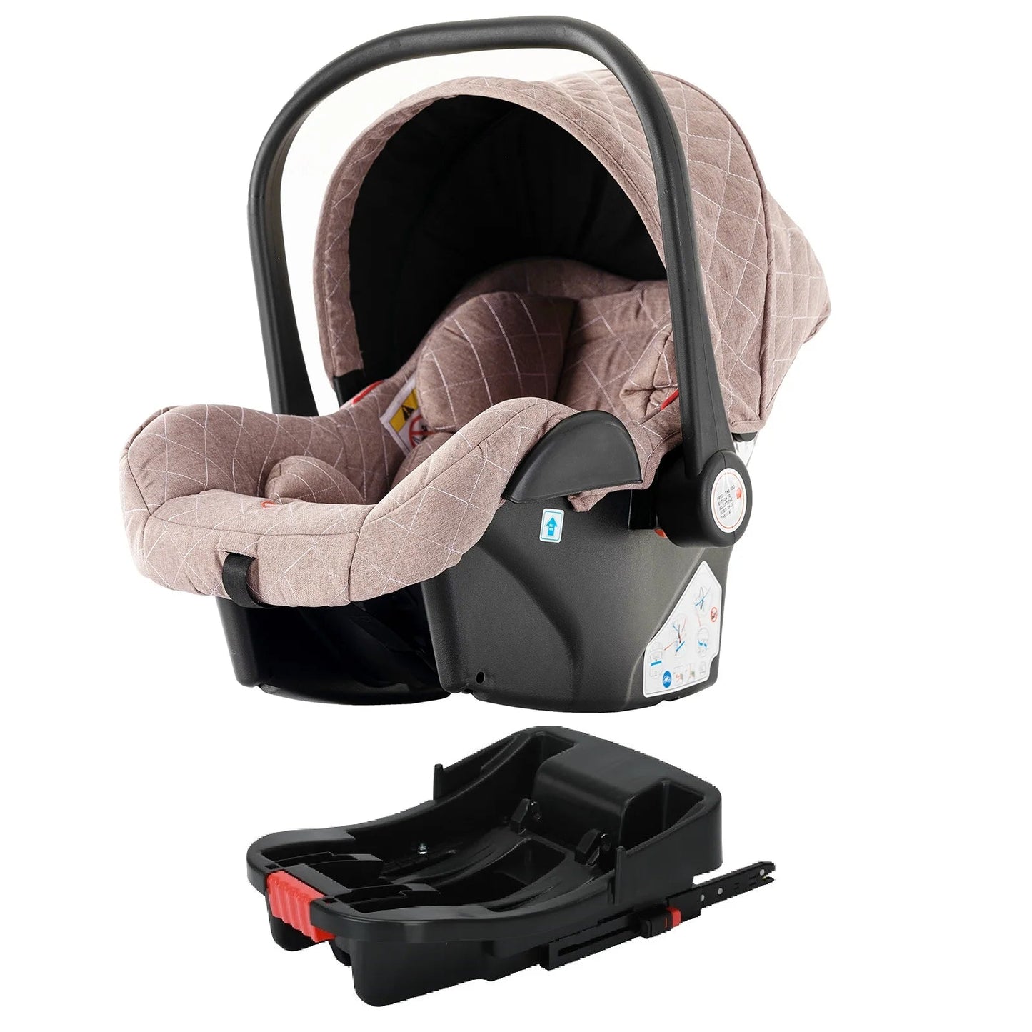 MildlyMama - 3 - in - 1 Baby Stroller Travel System with Isofix Car Seat Base – Foldable, Reversible & Safe for Newborns to Toddlers Baby Strollers & Accessories