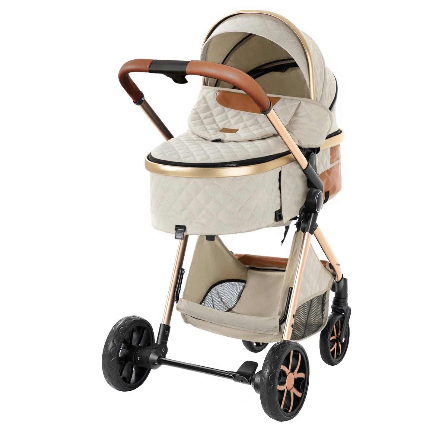 MildlyMama - 3 - in - 1 Lightweight Baby Stroller with Isofix Car Seat – Versatile Pushchair for Infants and Toddlers, Adjustable Canopy Baby Strollers