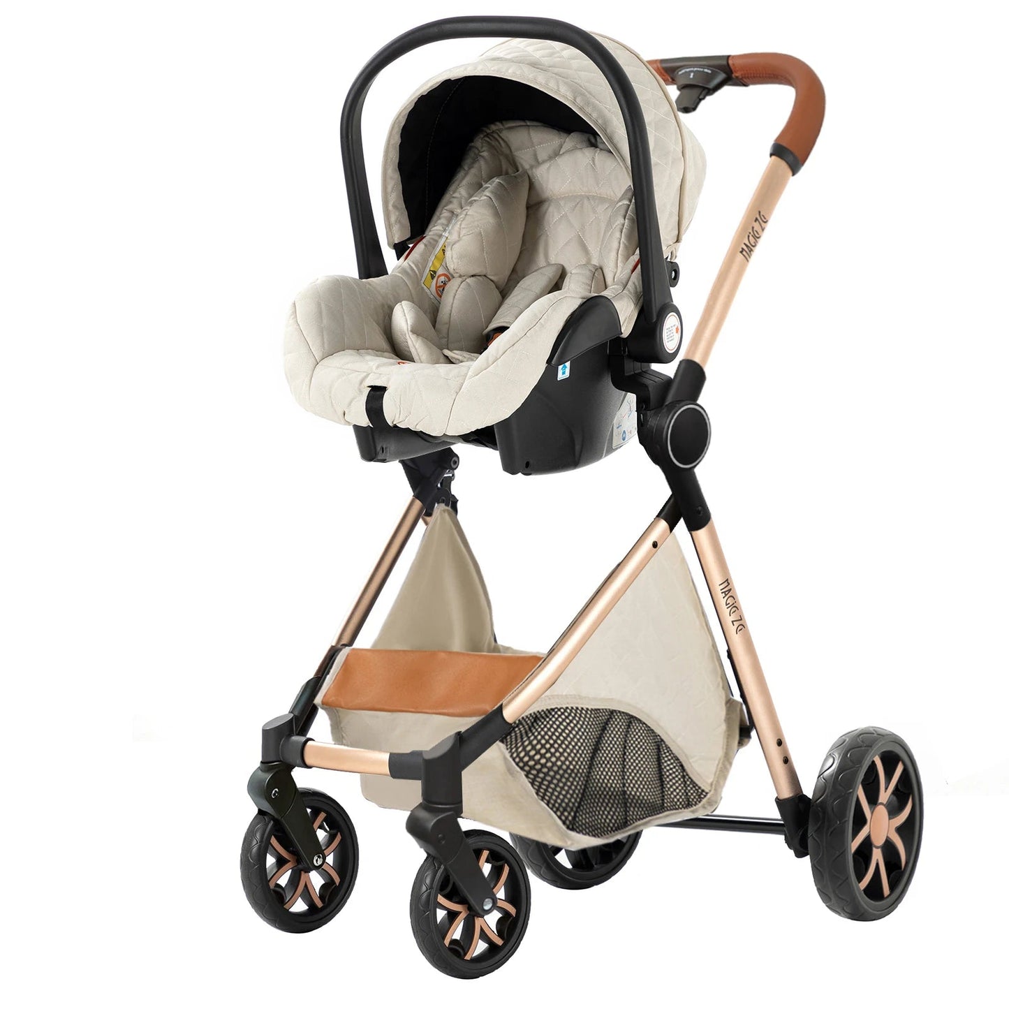 MildlyMama - 3 - in - 1 Lightweight Baby Stroller with Isofix Car Seat – Versatile Pushchair for Infants and Toddlers, Adjustable Canopy Baby Strollers