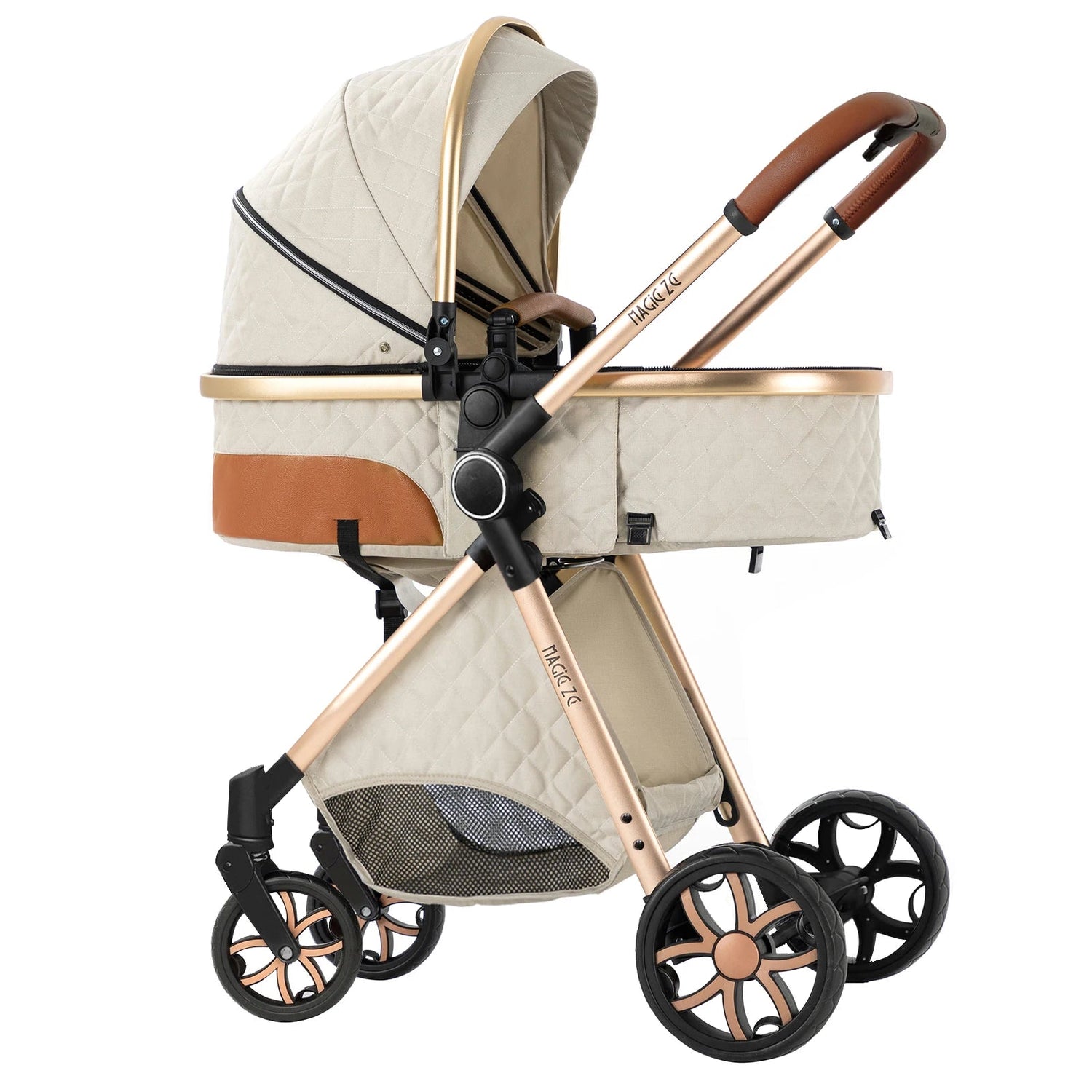 MildlyMama - 3 - in - 1 Lightweight Baby Stroller with Isofix Car Seat – Versatile Pushchair for Infants and Toddlers, Adjustable Canopy Baby Strollers