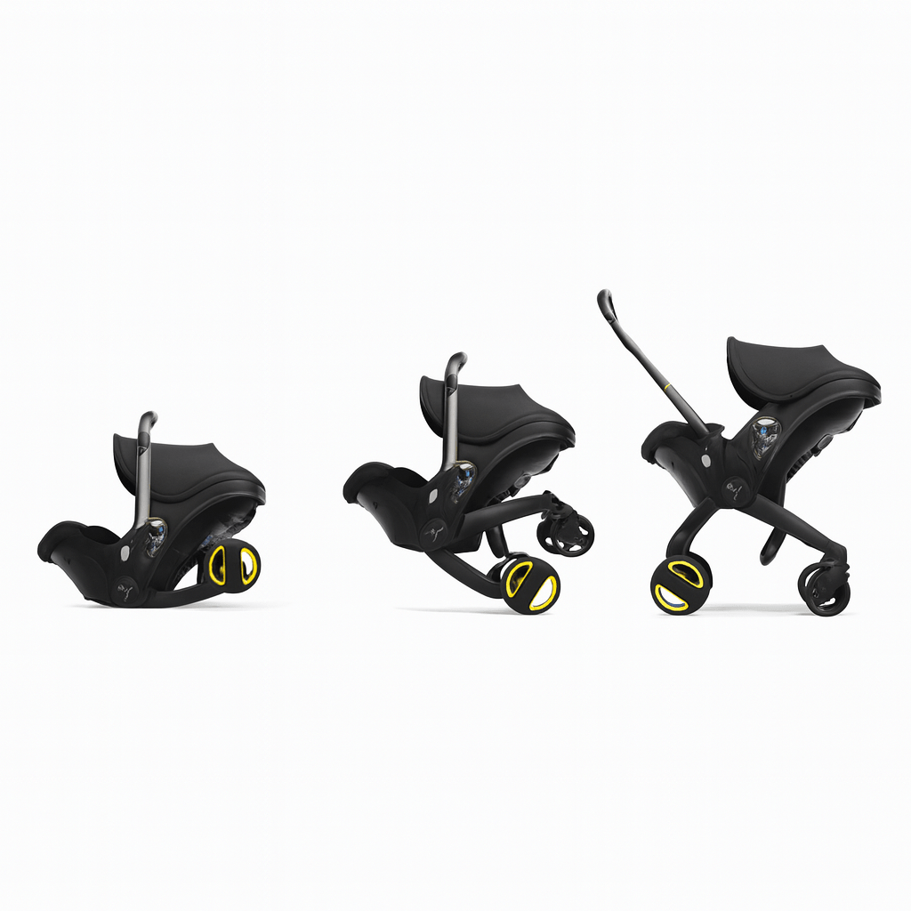 MildlyMama - Convertible Nitro Black Car Seat & Stroller – Converts from Car Seat to Stroller in Seconds - Inspired by Doona’s Design Baby Strollers