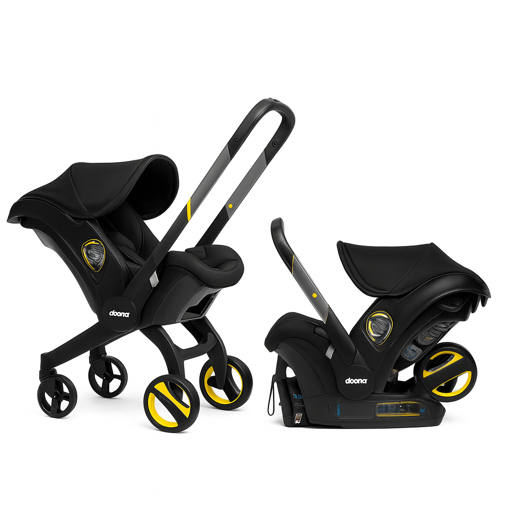 MildlyMama - Doona Nitro Black Car Seat & Stroller – All - in - One Infant Travel System, Converts from Car Seat to Stroller in Seconds Baby Strollers