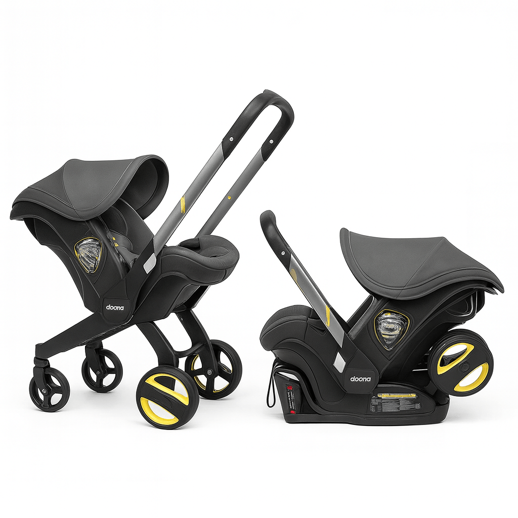 MildlyMama - Doona Nitro Black Car Seat & Stroller – All - in - One Infant Travel System, Converts from Car Seat to Stroller in Seconds Baby Strollers