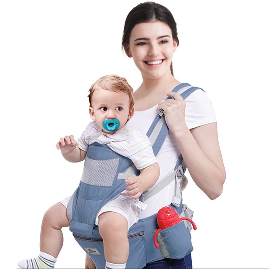 MildlyMama - Ergonomic Baby Carrier Black Size Adjustable Soft Fabric with Storage Bag Baby Carriers