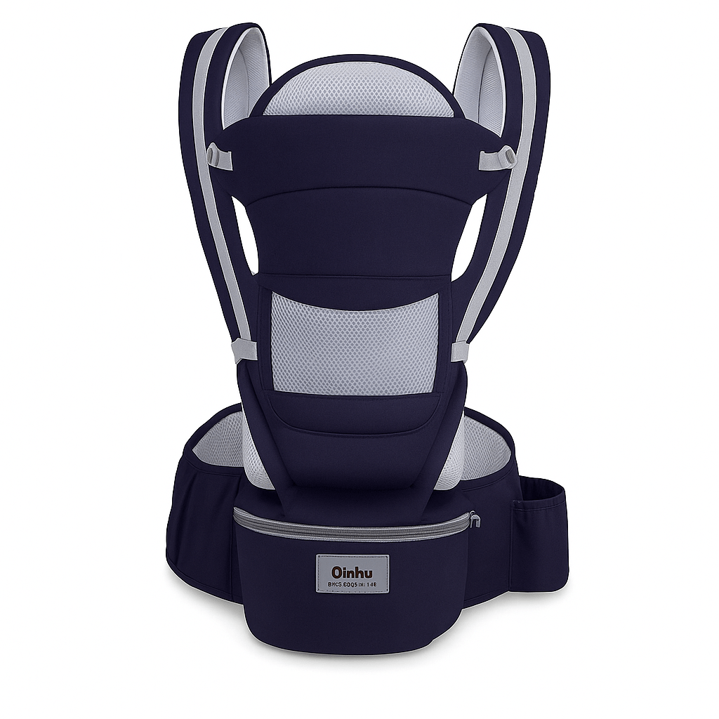Ergonomic Baby Carrier Black Size Adjustable Soft Fabric with Storage Bag Baby Carriers - MildlyMama