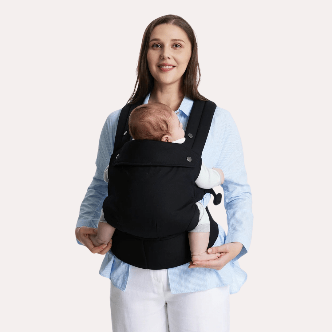 Premium Ergonomic Black Baby Carrier - Comfortable, Breathable Design Baby Carriers - MildlyMama