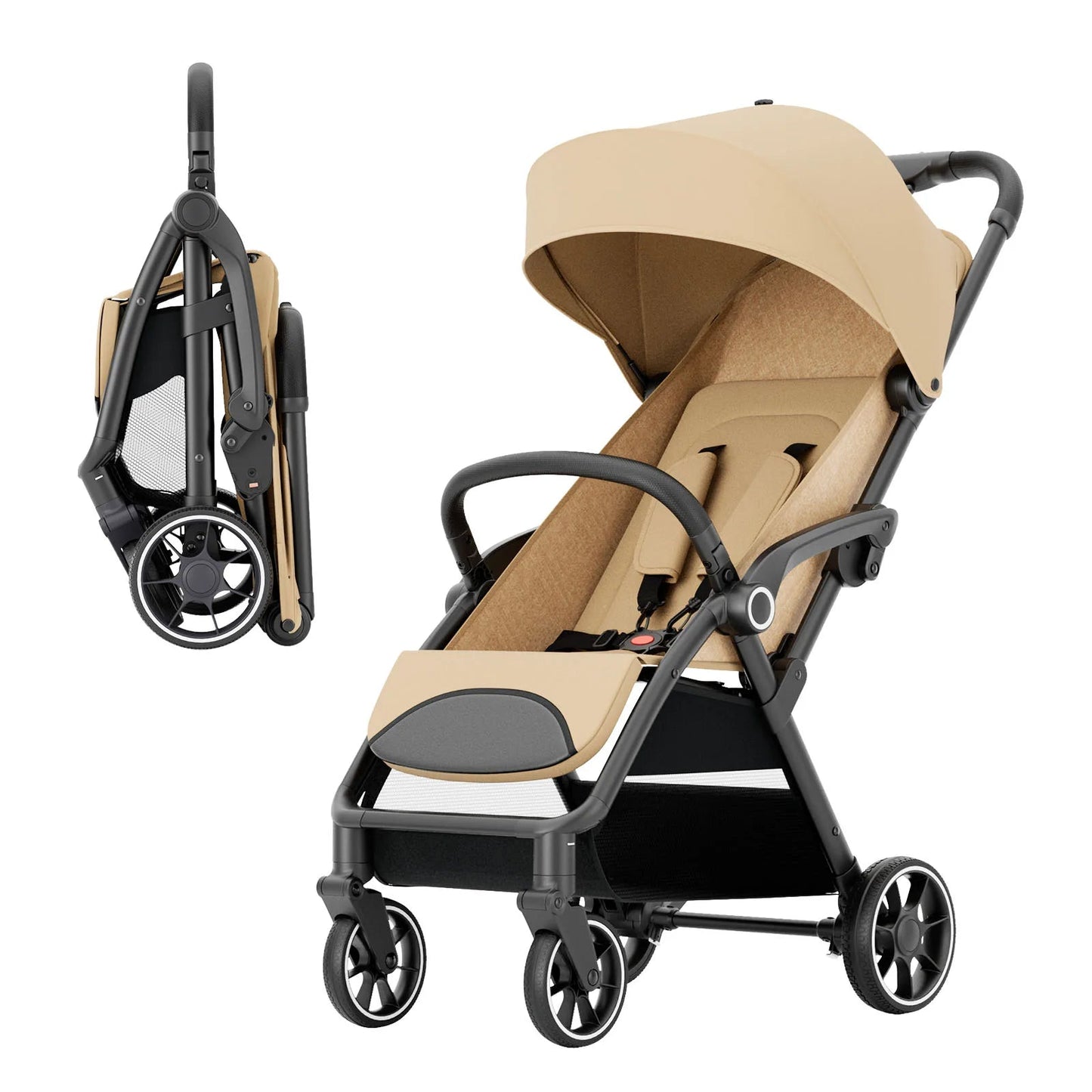 MildlyMama - Foldable Portable Baby Stroller with 360° Swivel Seat – Luxury Carriage for Infants and Toddlers Baby Strollers