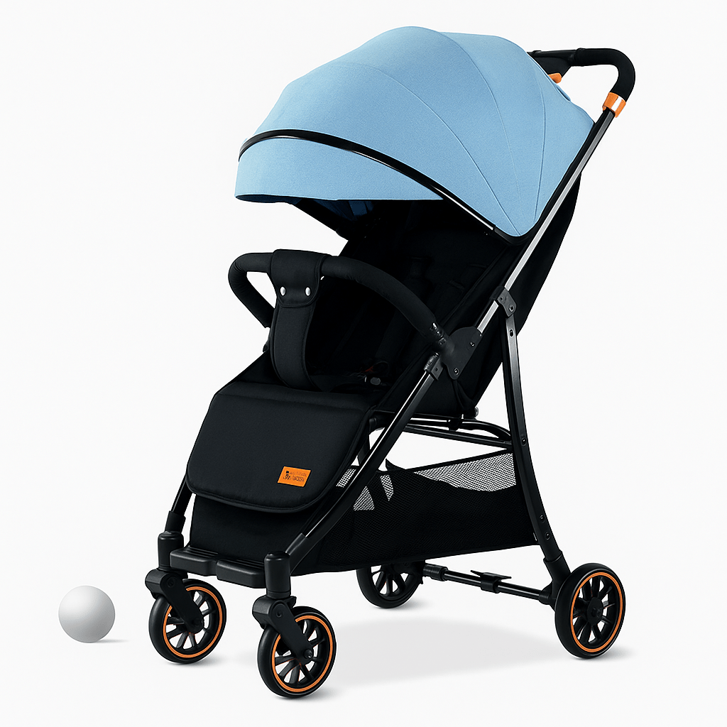 MildlyMama - High - View Two - Way Baby Stroller with One - Button Folding and Four - Wheel Stability – Durable Travel System for Infants and Toddlers Baby Strollers