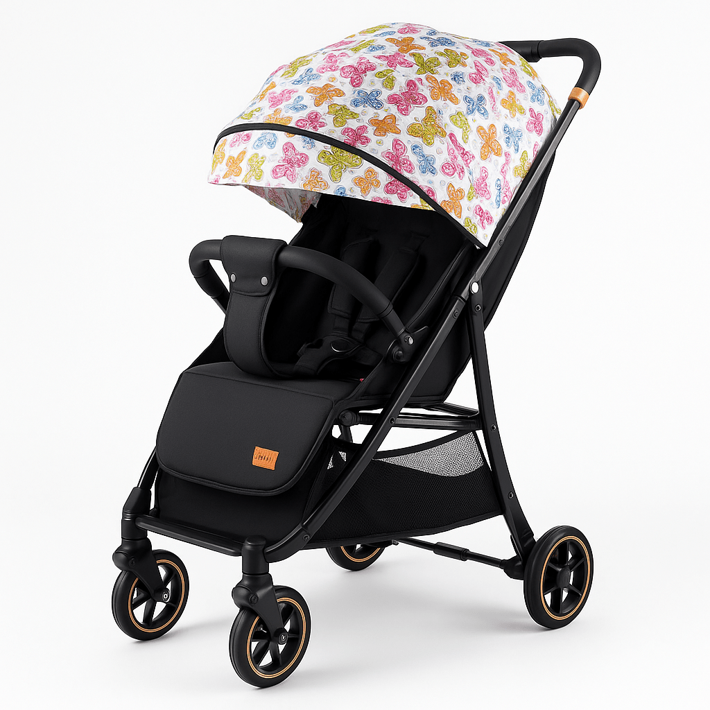 MildlyMama - High - View Two - Way Baby Stroller with One - Button Folding and Four - Wheel Stability – Durable Travel System for Infants and Toddlers Baby Strollers