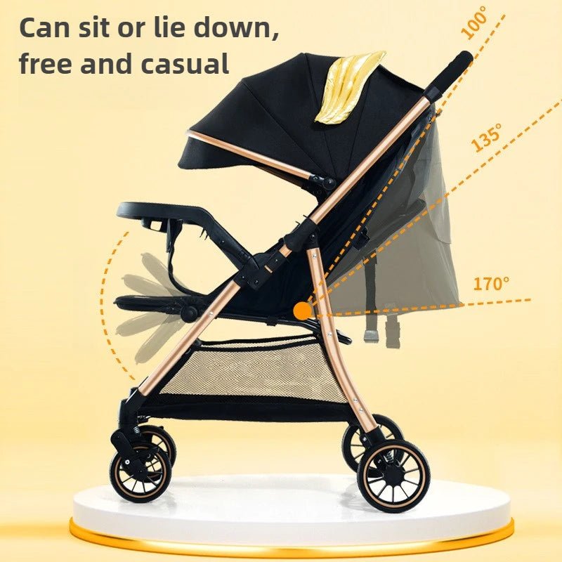 MildlyMama - High - View Two - Way Baby Stroller with One - Button Folding and Four - Wheel Stability – Durable Travel System for Infants and Toddlers Baby Strollers