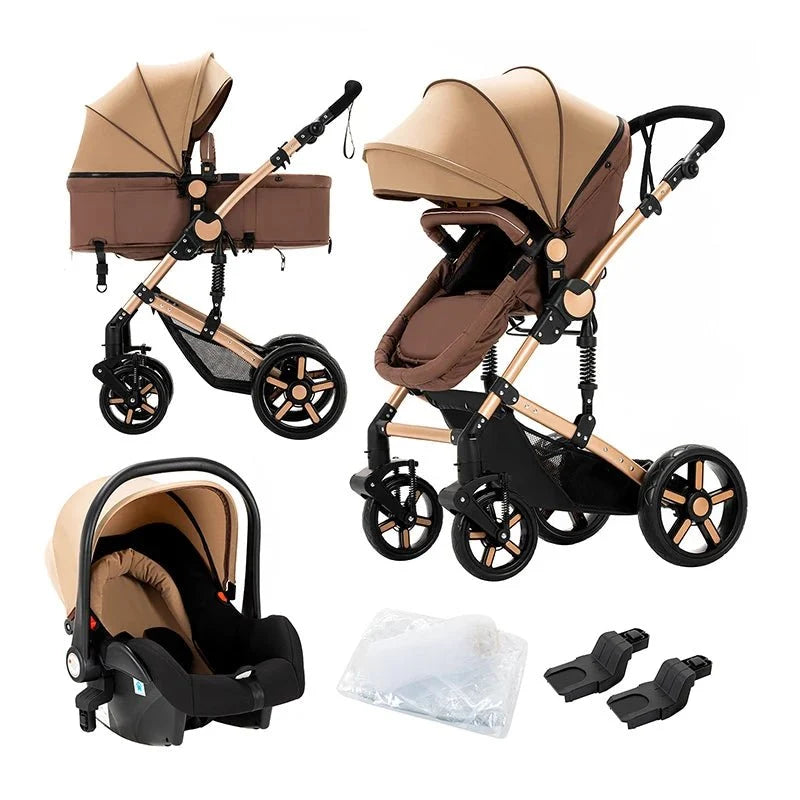 Compact 3-in-1 Baby Stroller w/ ISOfix - Lightweight & Easy to Fold for Newborns Baby Strollers - MildlyMama