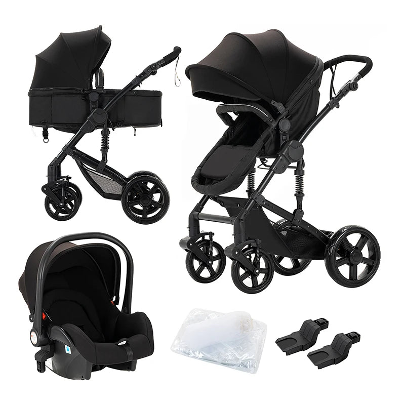 MildlyMama - Lightweight 3 - in - 1 Baby Stroller with ISOfix – Compact Folding Design for Newborns and Easy Transport Baby Strollers