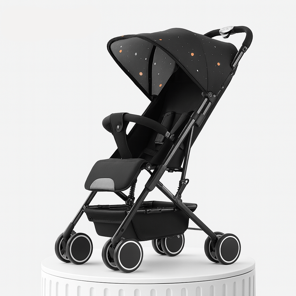 MildlyMama - Lightweight Foldable Baby Stroller for Air Travel with Sitting and Lying Functionality – Durable Carbon Steel Frame Baby Strollers