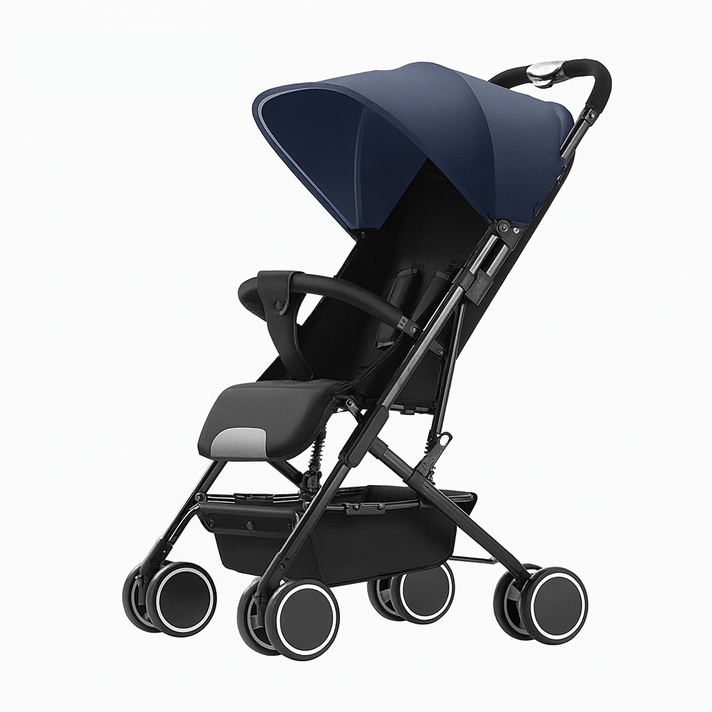 MildlyMama - Lightweight Foldable Baby Stroller for Air Travel with Sitting and Lying Functionality – Durable Carbon Steel Frame Baby Strollers