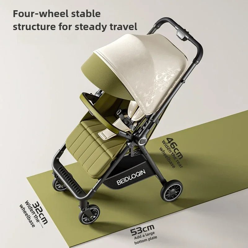 MildlyMama - Lightweight Foldable Baby Stroller with High View, Adjustable Recline, Shock Absorption, Compact Design for Infants and Toddlers Baby Strollers