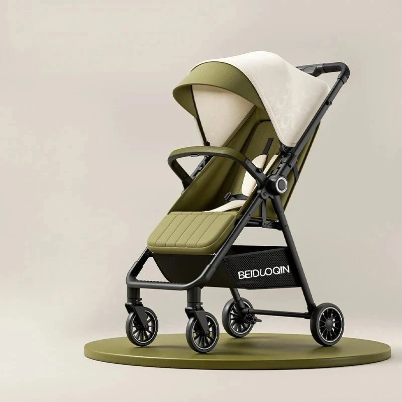 MildlyMama - Lightweight Foldable Baby Stroller with High View, Adjustable Recline, Shock Absorption, Compact Design for Infants and Toddlers Baby Strollers
