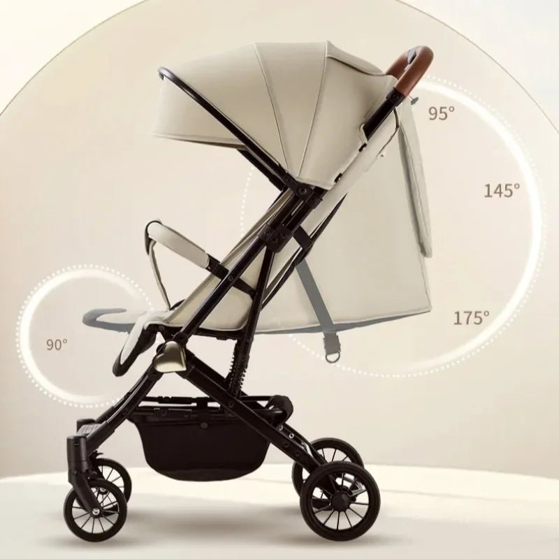 MildlyMama - Lightweight Portable Baby Stroller with Four - Wheel Stability – Versatile for Sitting or Lying Down, Easy to Fold and Store Baby Strollers