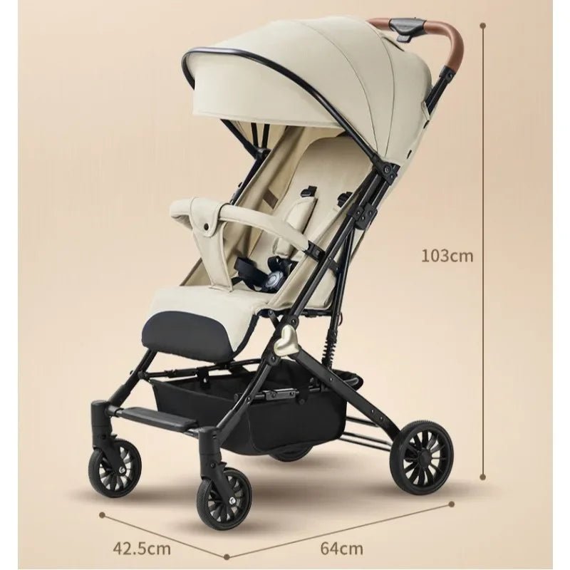 MildlyMama - Lightweight Portable Baby Stroller with Four - Wheel Stability – Versatile for Sitting or Lying Down, Easy to Fold and Store Baby Strollers