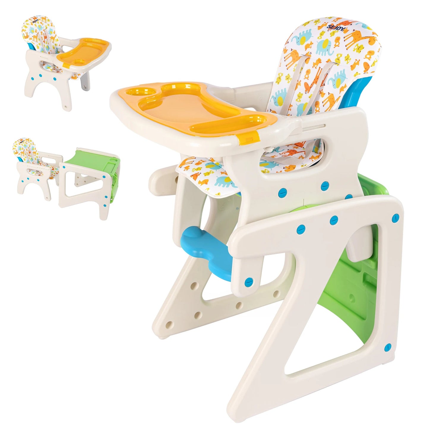 MildlyMama - Multifunctional Foldable Baby High Chair with Adjustable Height – Safe, Easy to Clean, Perfect for Feeding and Playtime Baby & Toddler Furniture