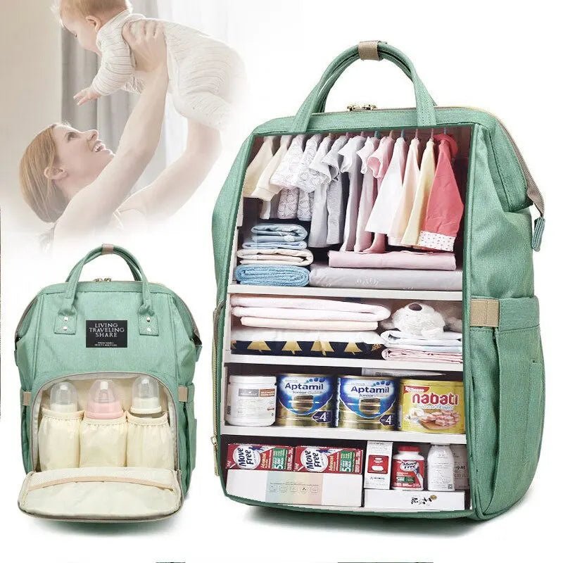 MildlyMama - Multifunctional Waterproof Diaper Bag Backpack for Baby Essentials – Large Capacity Travel Bag, Stylish and Durable Diaper Bags