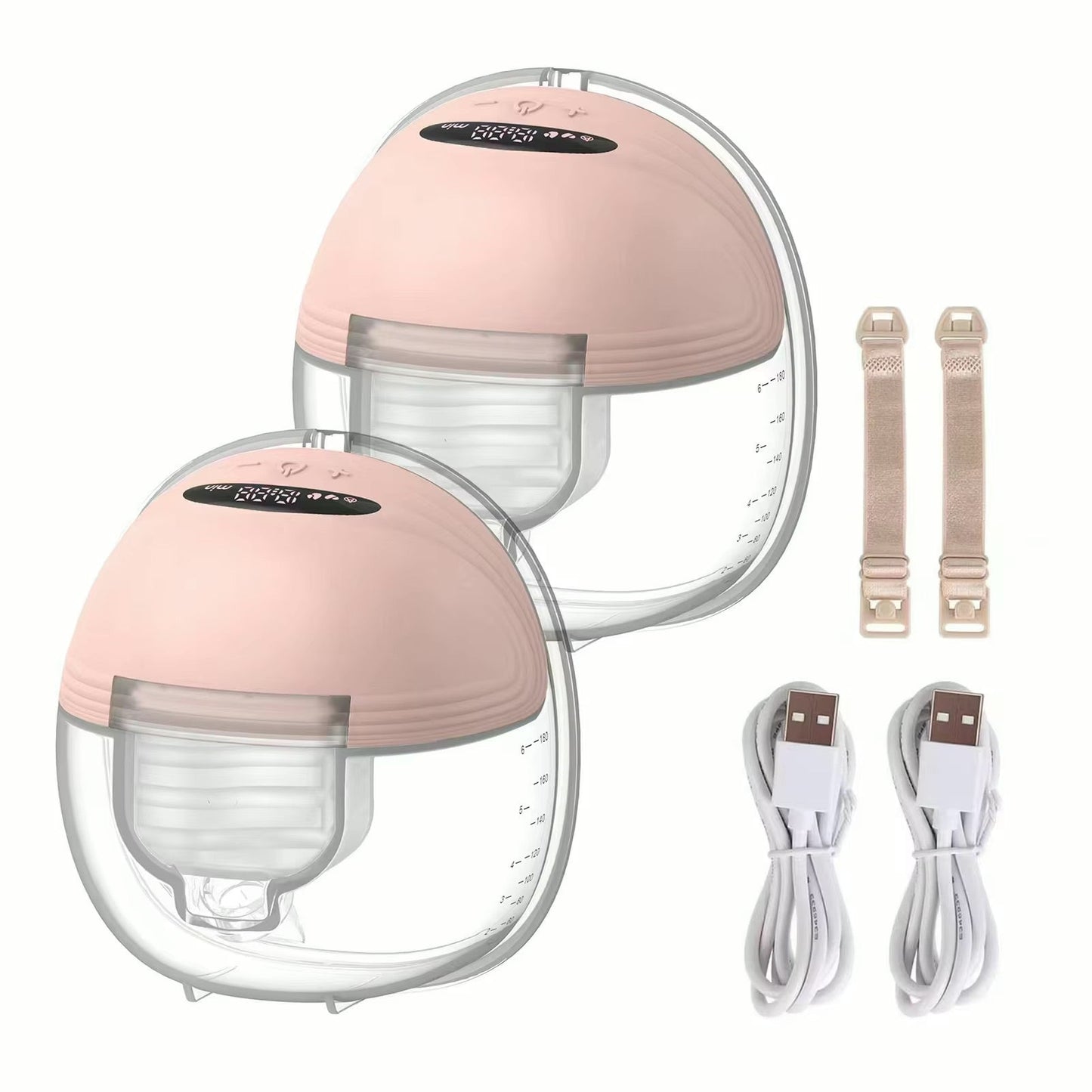MildlyMama - Portable Hands - Free Double Breast Pump with Adjustable Suction – Discreet, Cordless, BPA - Free, Multiple Sizes Available Breast Pumps