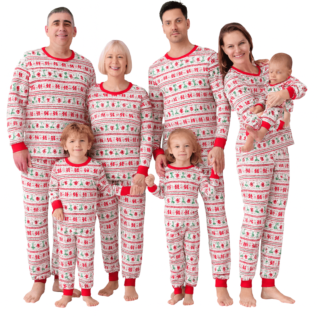 MildlyMama - SnowSpark Family Matching Christmas Pajama Set – Cozy Snowflake Tree Print Holiday Sleepwear for Kids, Couples & Adults pajamas
