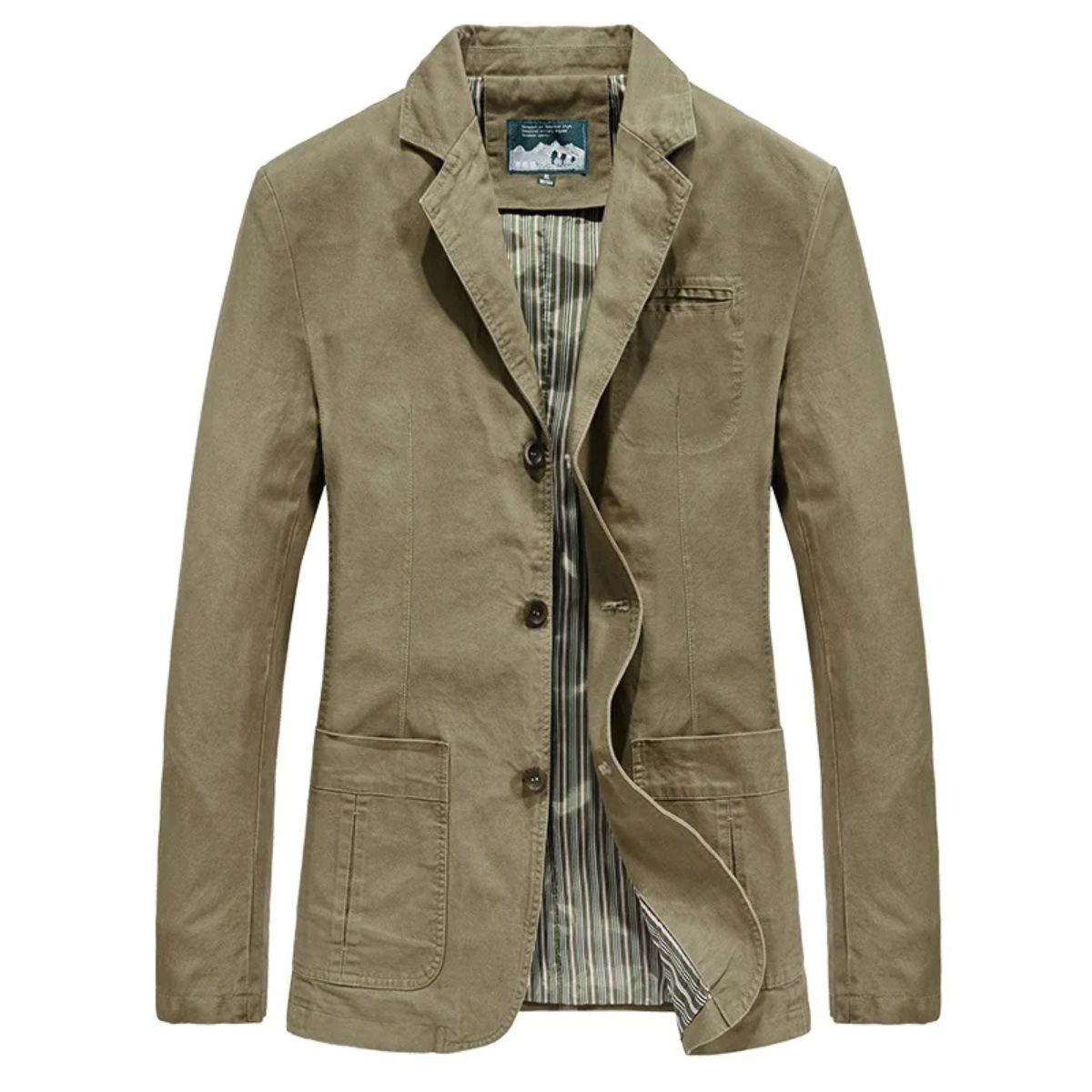 MildlyMama - The Reykjavik Men’s Cotton Blazer Style Windbreaker with Pockets