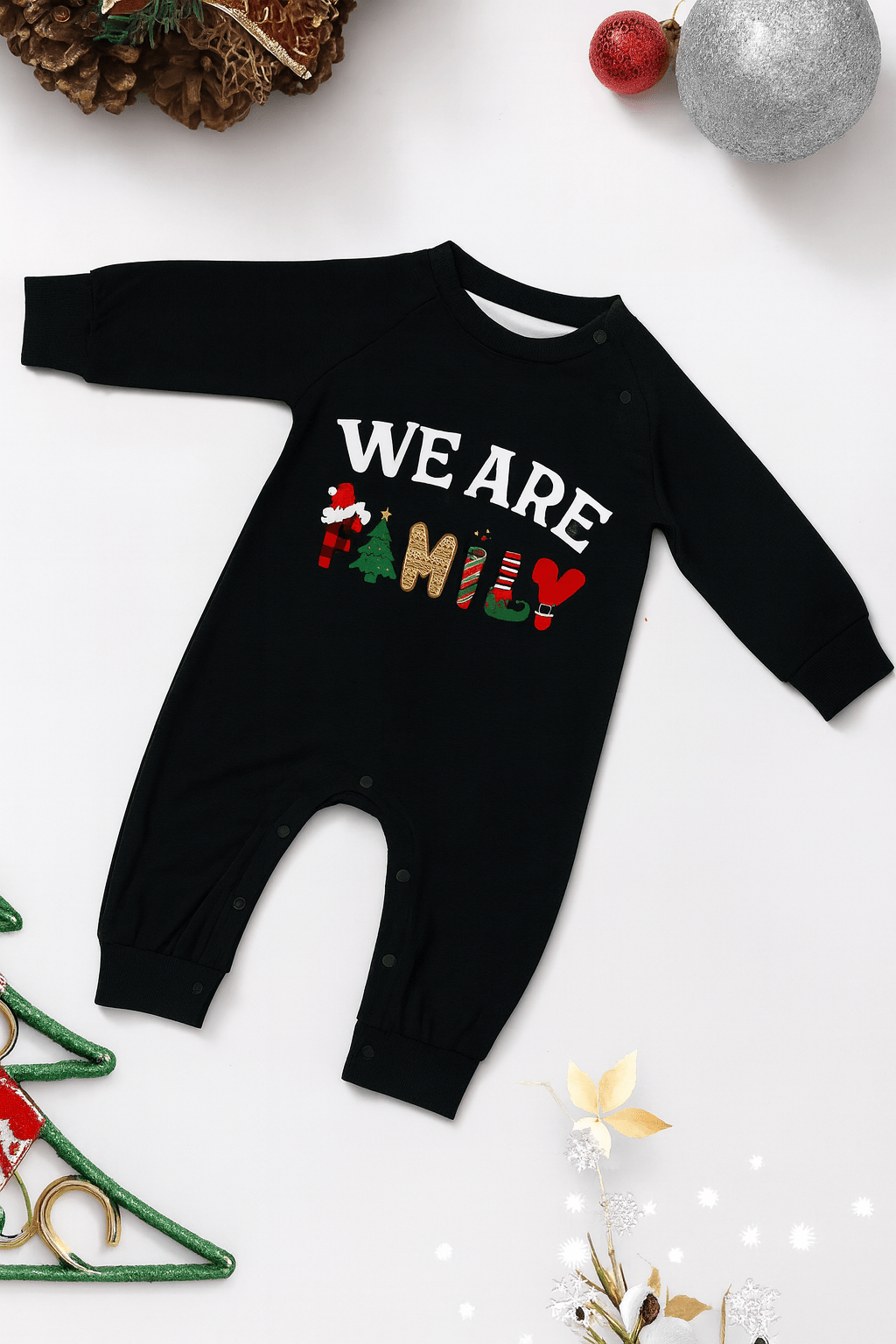 MildlyMama - TreeGlow Family Matching Christmas Pajama Set – Black & Red Plaid Holiday Sleepwear for Kids, Couples & Adults pajamas