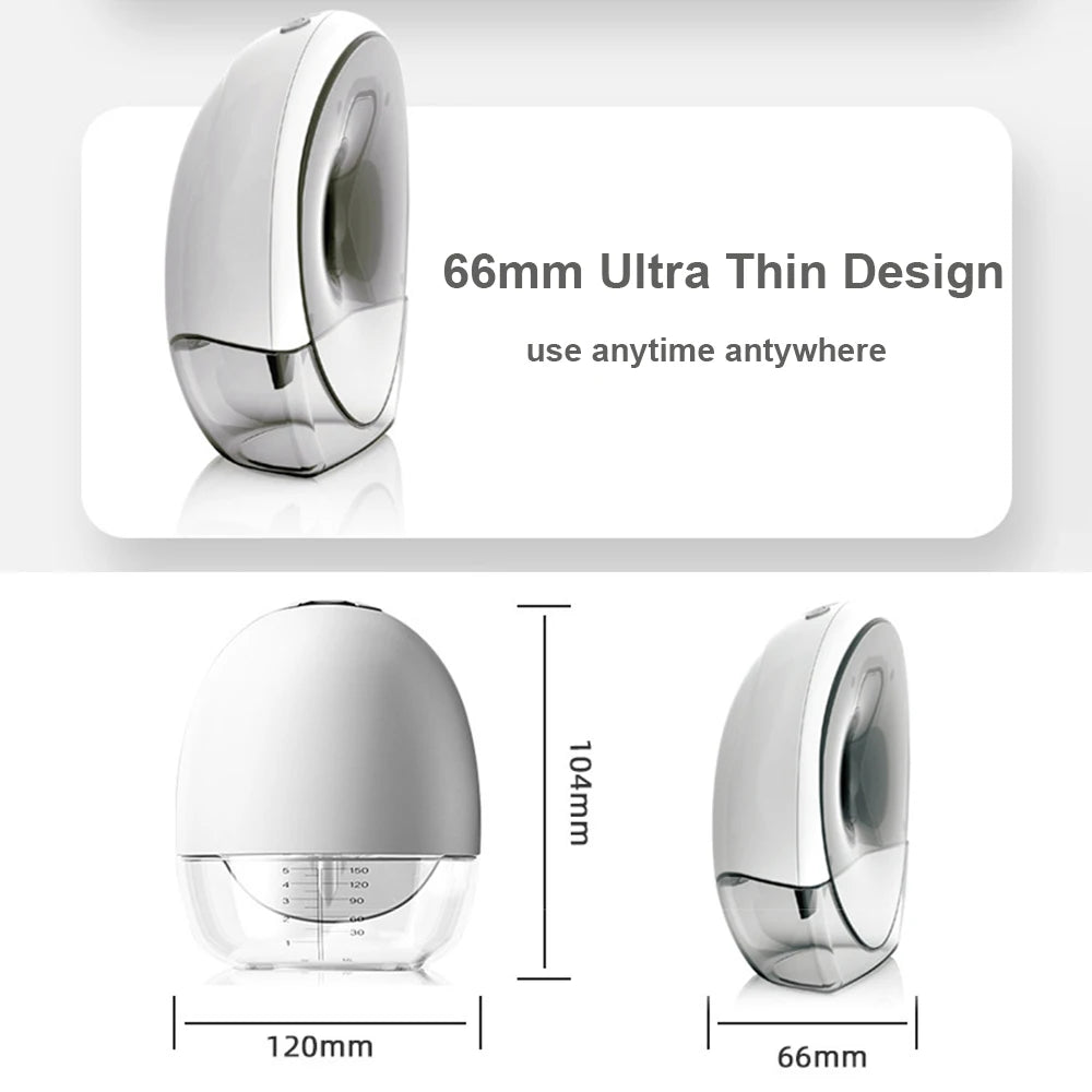 MildlyMama - Wearable Electric Breast Pump, Hands - Free, Compact Design with Adjustable Suction and Whisper - Quiet Technology Breast Pumps