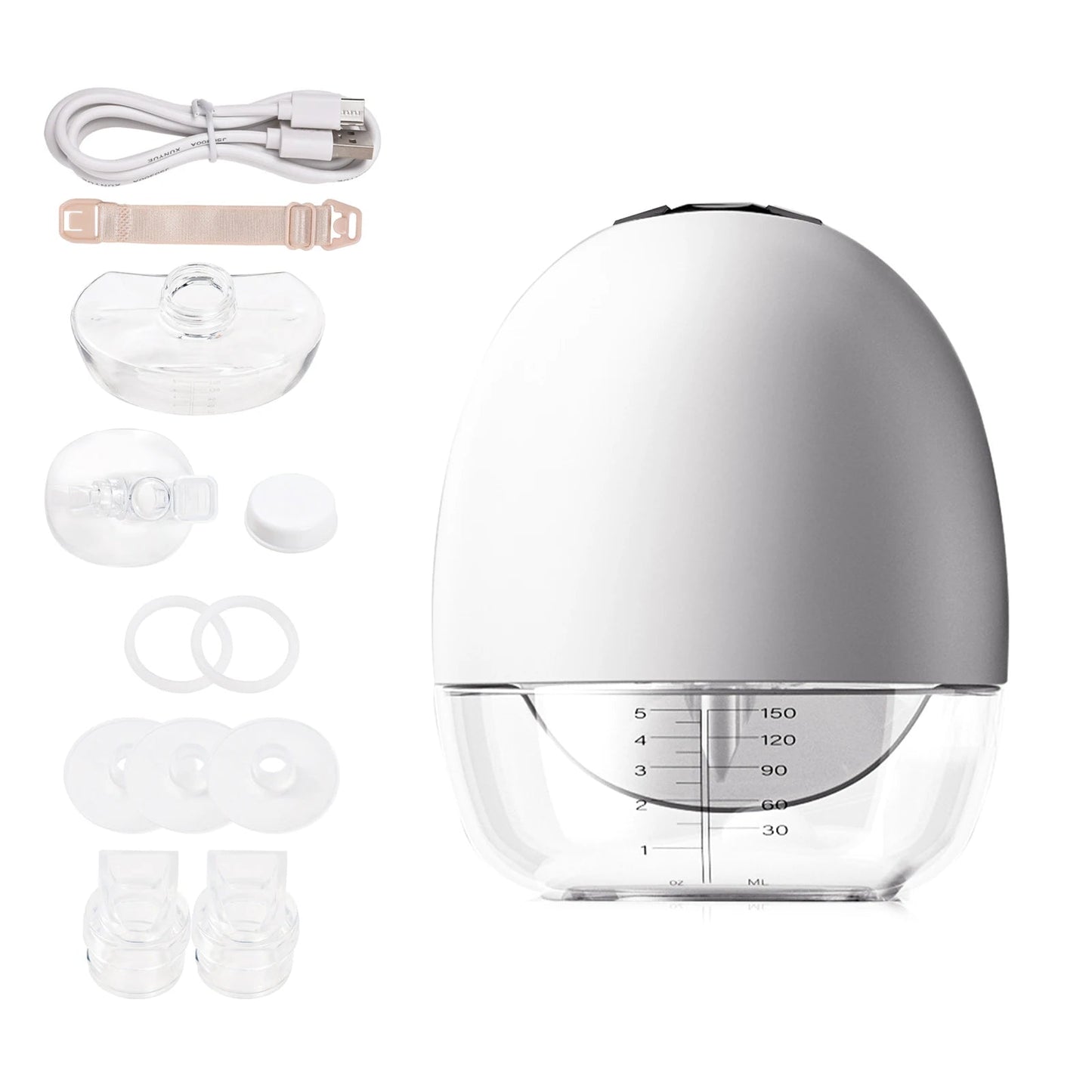 MildlyMama - Wearable Electric Breast Pump, Hands - Free, Compact Design with Adjustable Suction and Whisper - Quiet Technology Breast Pumps