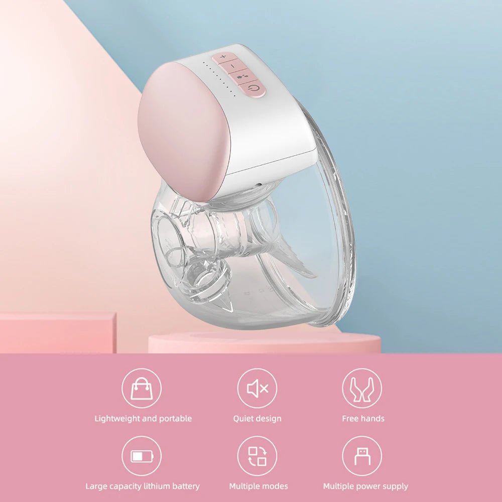 MildlyMama - Wearable Hands - Free Breast Pump, Portable and Silent Breastfeeding Solution with Adjustable Suction and BPA - Free Silicone Breast Pumps