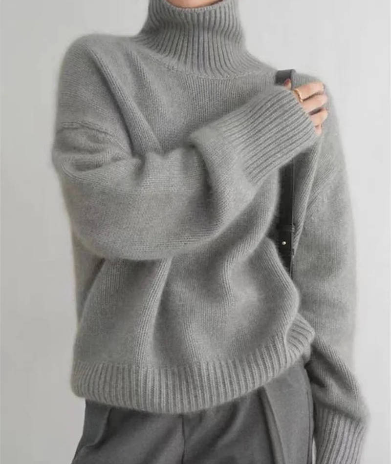 MildlyMama - Women's Cashmere Turtleneck Sweater