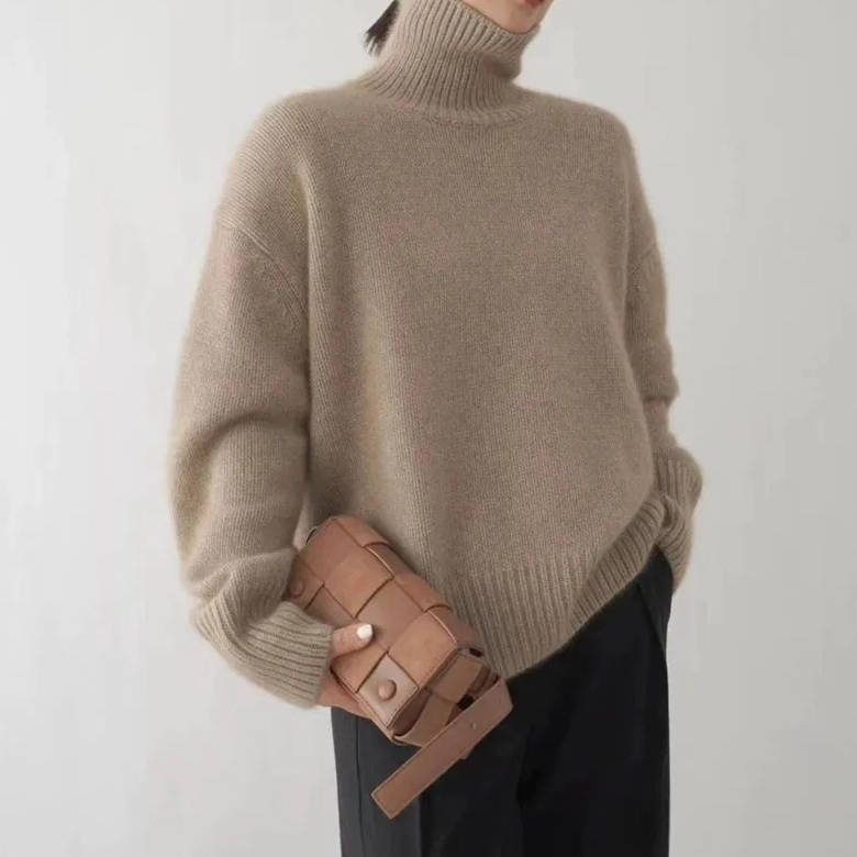 MildlyMama - Women's Cashmere Turtleneck Sweater