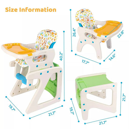 MildlyMama - 3 - in - 1 Adjustable Baby High Chair with Removable Tray and Adjustable Backrest – Safe Feeding Chair for Infants and Toddlers Baby & Toddler Furniture