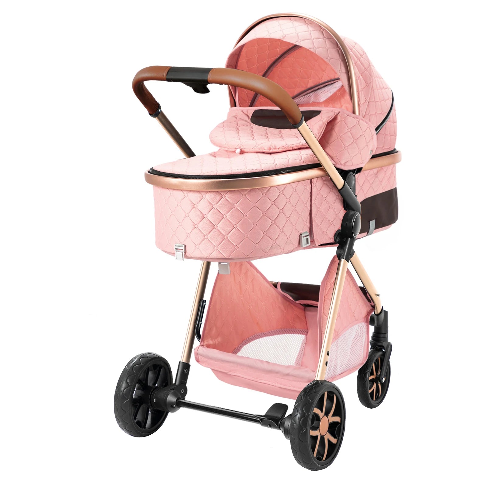 MildlyMama - 3 - in - 1 Baby Stroller with Isofix Car Seat – Lightweight, Adjustable Canopy, Suitable for Newborns to 3 Years Baby Strollers