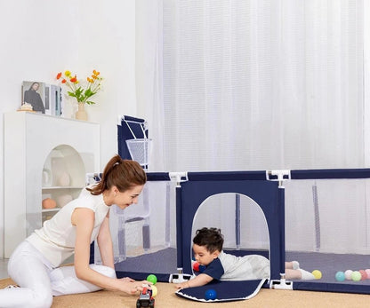 MildlyMama - 3 - in - 1 Foldable Baby Playpen and Bedside Sleeper with Adjustable Height – Portable Play Yard with Mesh Sides for Safe Sleep and Play Baby Gear