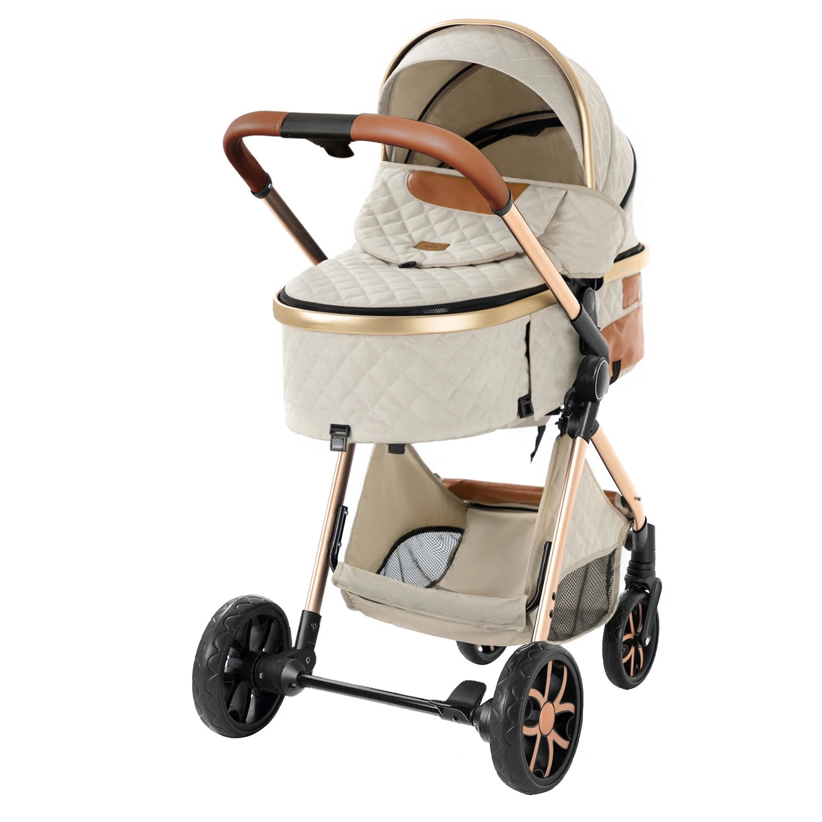 MildlyMama - 3 - in - 1 Lightweight Baby Stroller with Isofix Car Seat – Versatile Pushchair for Infants and Toddlers, Adjustable Canopy Baby Strollers
