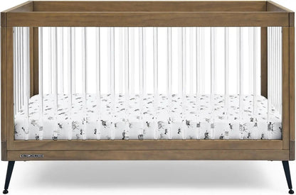 MildlyMama - 4 - in - 1 Convertible Baby Crib with Adjustable Height – Safe and Stylish Nursery Solution in Acrylic Finish Cribs