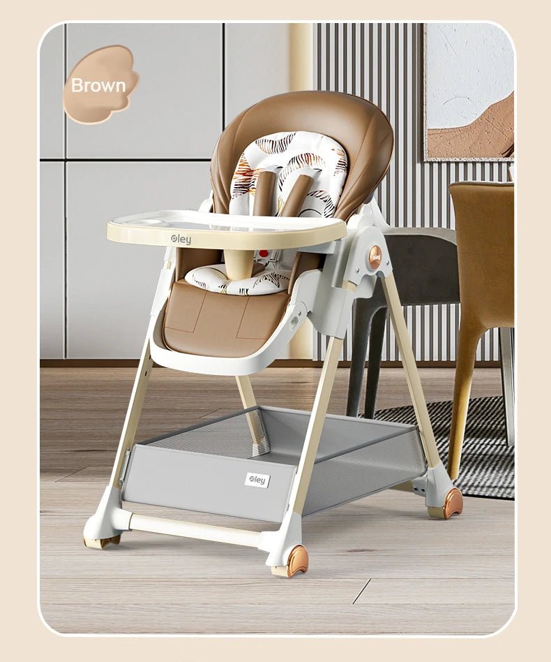 MildlyMama - 6 - in - 1 Convertible Baby Highchair with Adjustable Height, Removable Tray, and Space - Saving Design - Perfect for Infants to Toddlers High Chairs