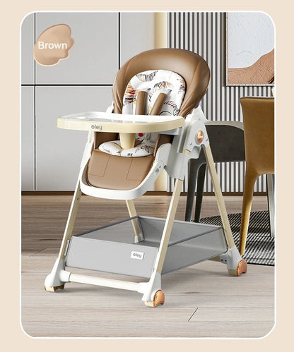 MildlyMama - 6 - in - 1 Convertible Baby Highchair with Adjustable Height, Removable Tray, and Space - Saving Design - Perfect for Infants to Toddlers High Chairs