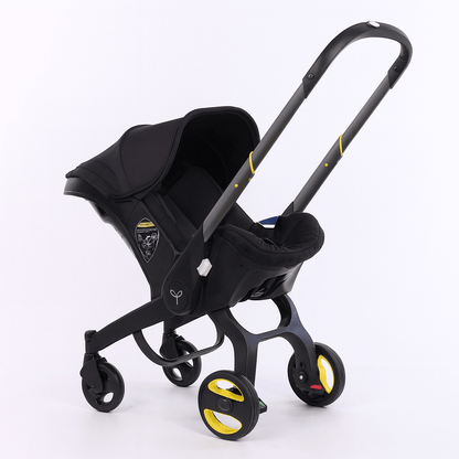 MildlyMama - Convertible Nitro Black Car Seat & Stroller – Converts from Car Seat to Stroller in Seconds - Inspired by Doona’s Design Baby Strollers