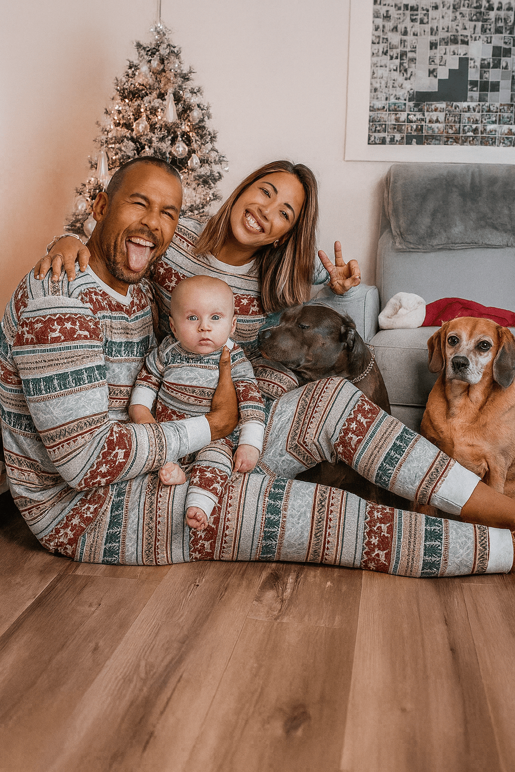 MildlyMama - CozyFam Noel Luxe Organic Cotton Family Matching Christmas Pajama Set — Soft Holiday Print Loungers for Kids & Adults pajamas