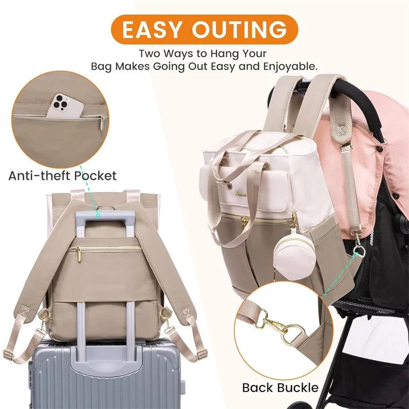 MildlyMama - Diaper Bag Backpack - Waterproof, Large Capacity, 6 - in - 1 Design for Parents - Mummy Bag Diaper Bags