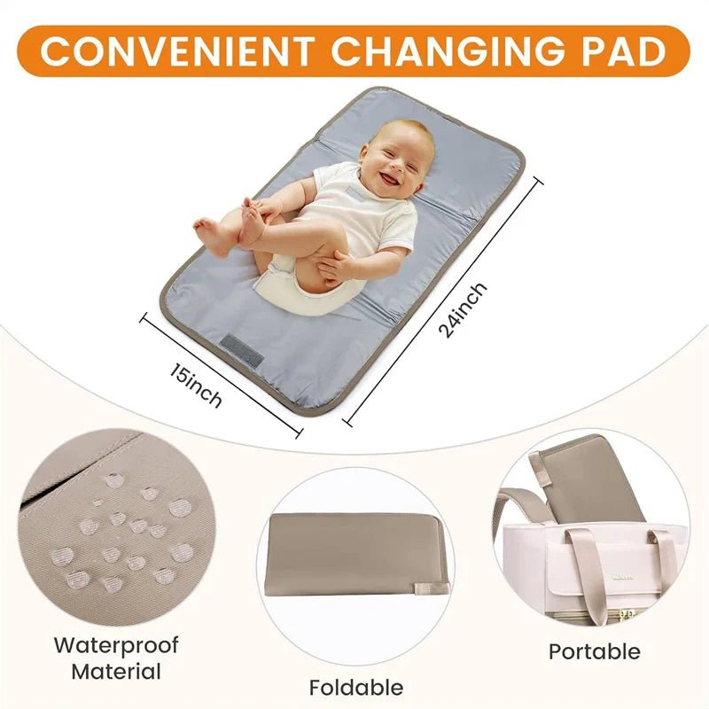MildlyMama - Diaper Bag Backpack - Waterproof, Large Capacity, 6 - in - 1 Design for Parents - Mummy Bag Diaper Bags