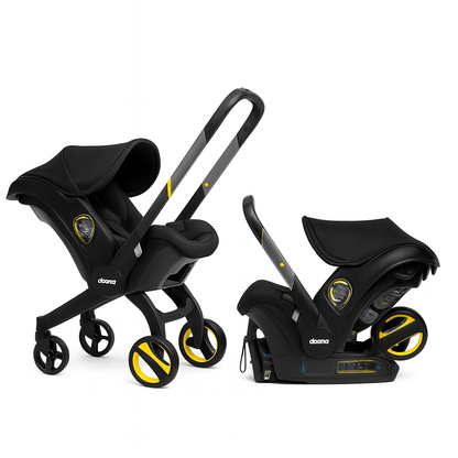 MildlyMama - Doona Nitro Black Car Seat & Stroller – All - in - One Infant Travel System, Converts from Car Seat to Stroller in Seconds Baby Strollers