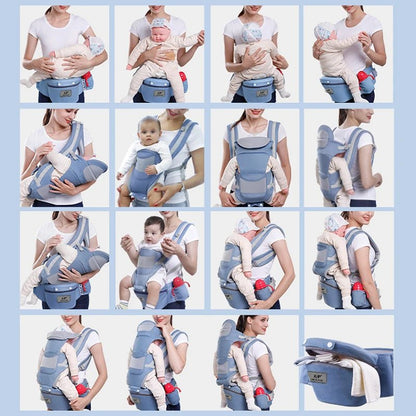 MildlyMama - Ergonomic Baby Carrier Black Size Adjustable Soft Fabric with Storage Bag Baby Carriers