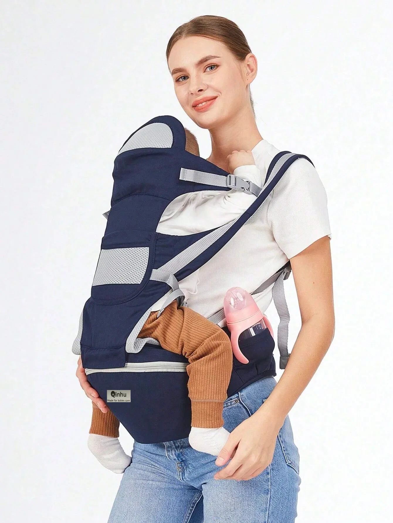 MildlyMama - Ergonomic Baby Carrier with Hip Seat for Newborns and Toddlers – Soft, Breathable Fabric, Adjustable for All - Day Comfort Baby Carriers