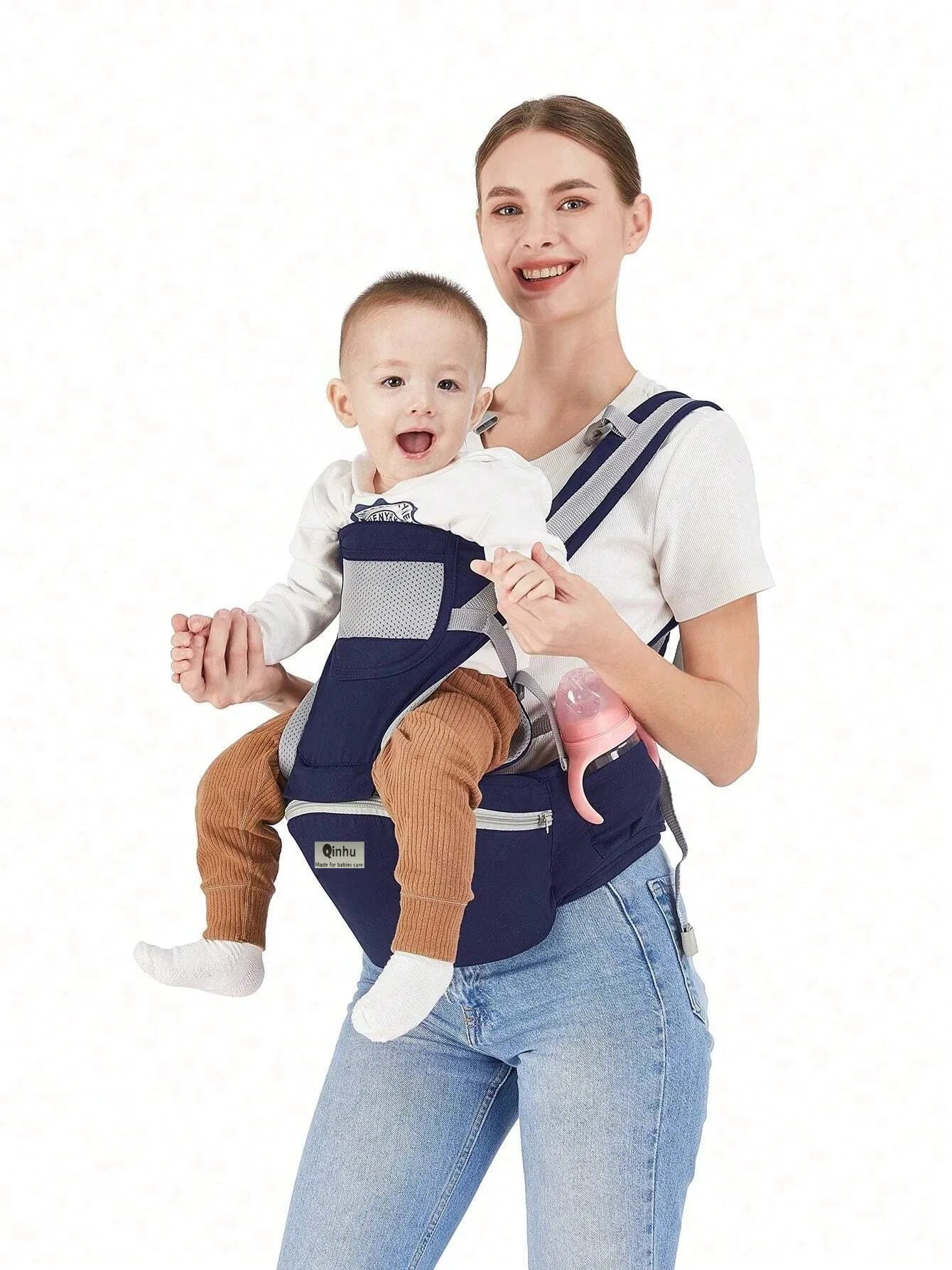 MildlyMama - Ergonomic Baby Carrier with Hip Seat for Newborns and Toddlers – Soft, Breathable Fabric, Adjustable for All - Day Comfort Baby Carriers