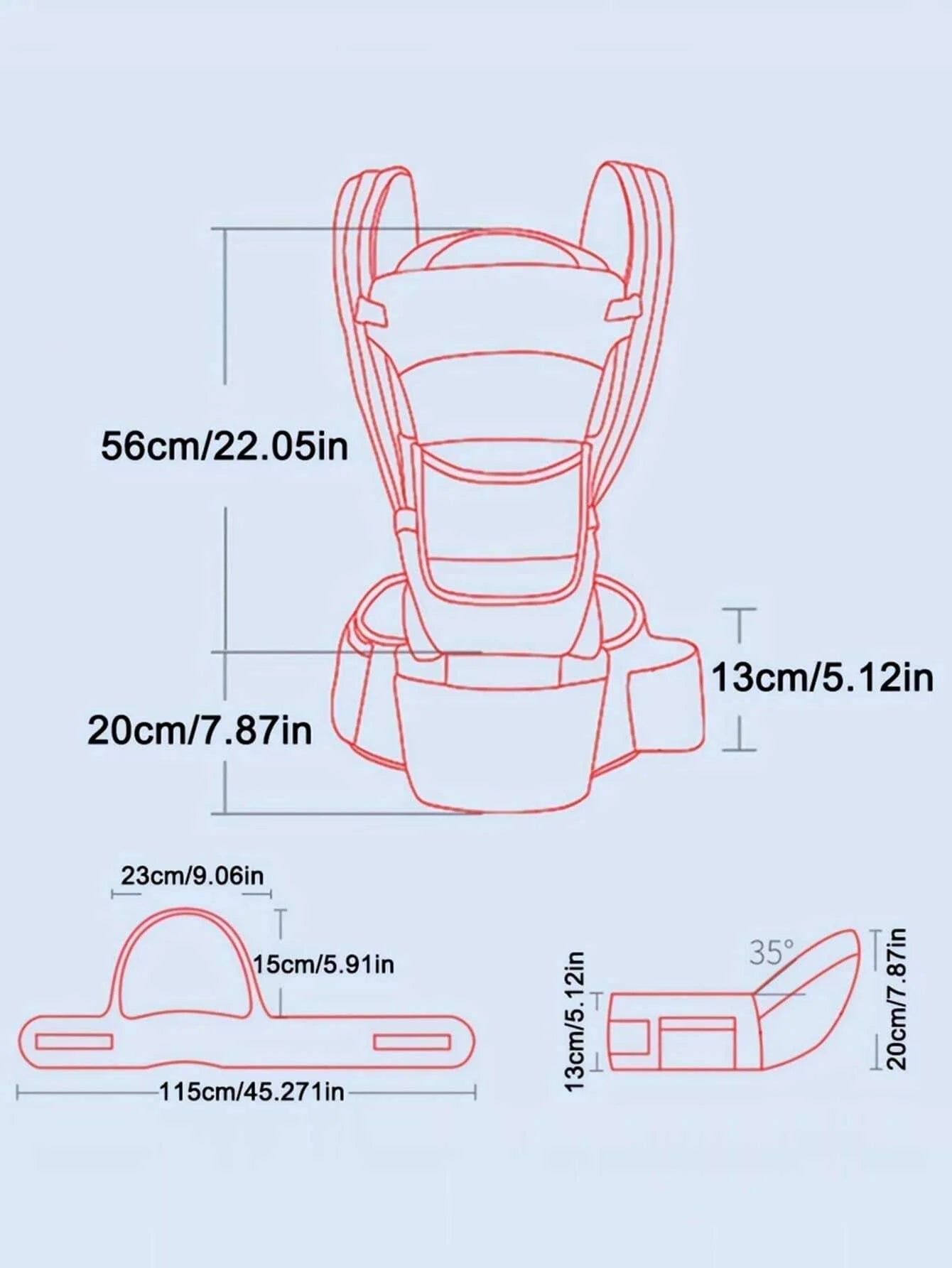 MildlyMama - Ergonomic Baby Carrier with Hip Seat for Newborns and Toddlers – Soft, Breathable Fabric, Adjustable for All - Day Comfort Baby Carriers